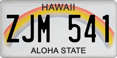 HI license plate ZJM541