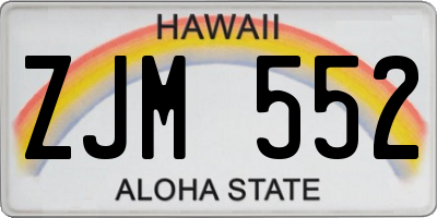 HI license plate ZJM552