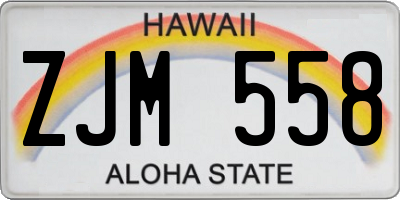 HI license plate ZJM558
