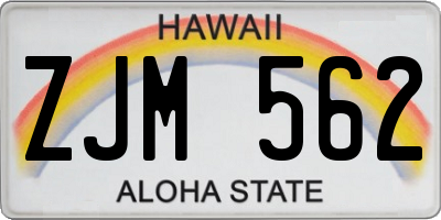 HI license plate ZJM562