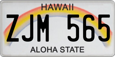 HI license plate ZJM565