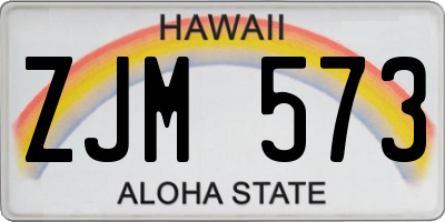HI license plate ZJM573