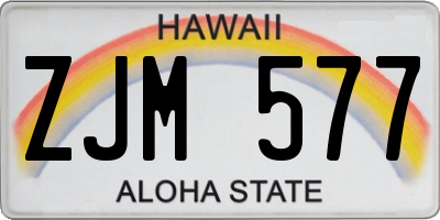 HI license plate ZJM577