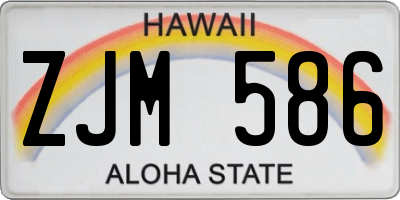 HI license plate ZJM586