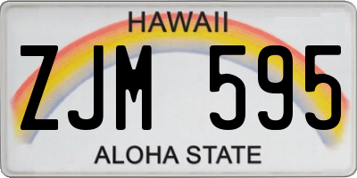 HI license plate ZJM595