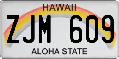 HI license plate ZJM609