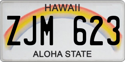 HI license plate ZJM623