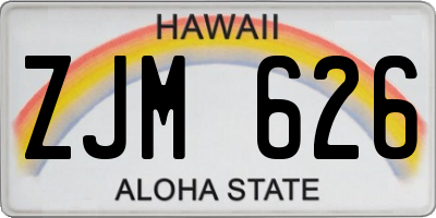 HI license plate ZJM626