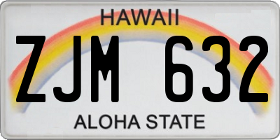 HI license plate ZJM632