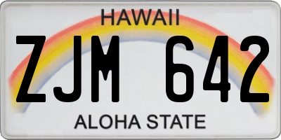 HI license plate ZJM642
