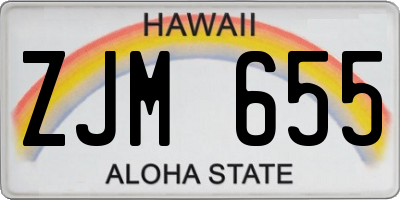 HI license plate ZJM655