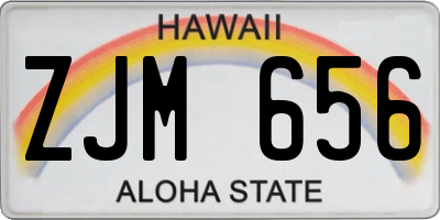 HI license plate ZJM656