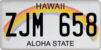 HI license plate ZJM658