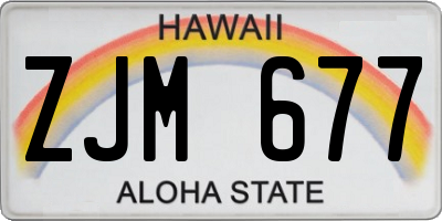 HI license plate ZJM677
