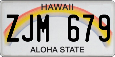 HI license plate ZJM679