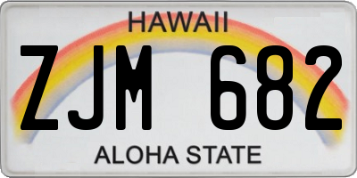 HI license plate ZJM682