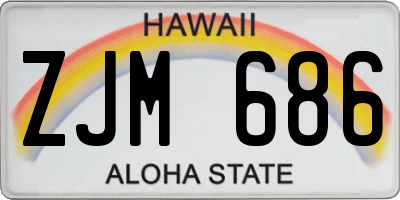 HI license plate ZJM686