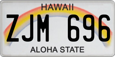 HI license plate ZJM696
