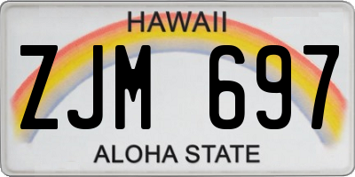 HI license plate ZJM697