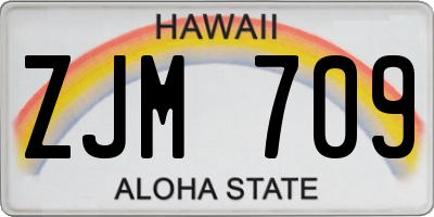HI license plate ZJM709