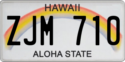 HI license plate ZJM710