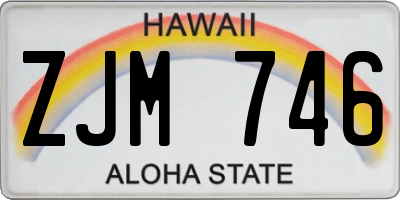 HI license plate ZJM746