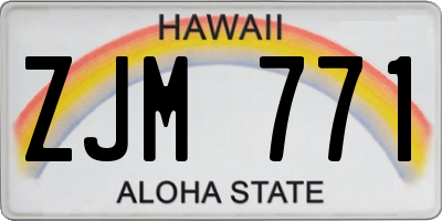 HI license plate ZJM771