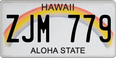 HI license plate ZJM779
