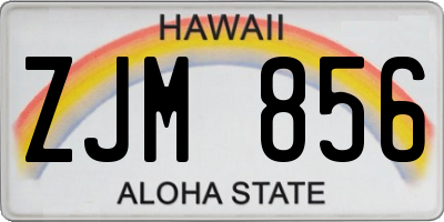 HI license plate ZJM856