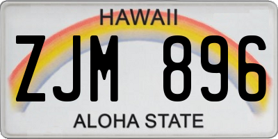 HI license plate ZJM896