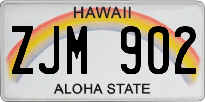 HI license plate ZJM902
