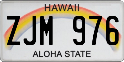 HI license plate ZJM976