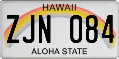 HI license plate ZJN084