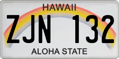HI license plate ZJN132