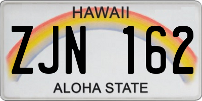 HI license plate ZJN162
