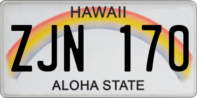 HI license plate ZJN170