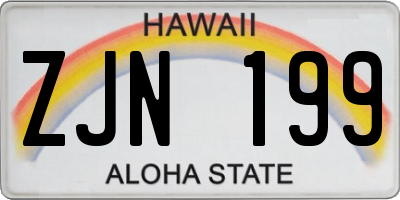 HI license plate ZJN199