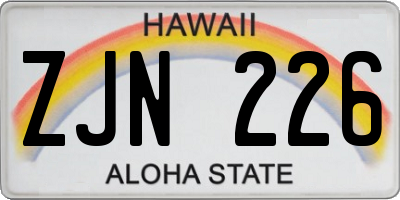 HI license plate ZJN226