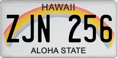 HI license plate ZJN256