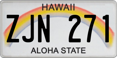 HI license plate ZJN271