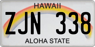 HI license plate ZJN338