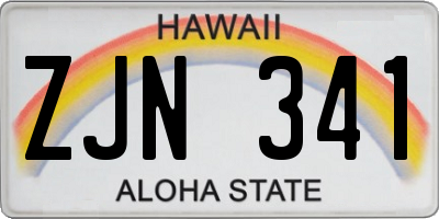 HI license plate ZJN341