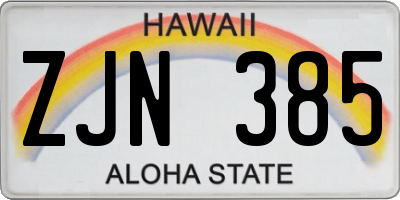 HI license plate ZJN385