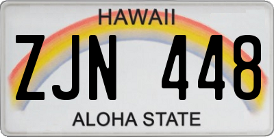 HI license plate ZJN448