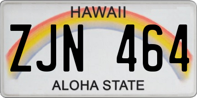 HI license plate ZJN464