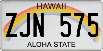 HI license plate ZJN575