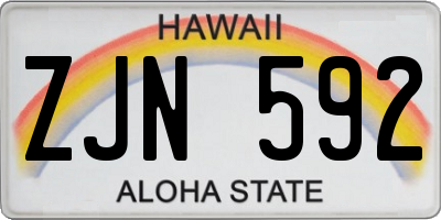 HI license plate ZJN592