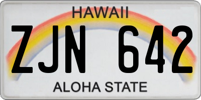HI license plate ZJN642