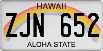 HI license plate ZJN652