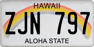 HI license plate ZJN797